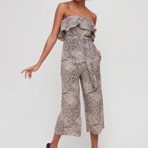BNWT Babaton Jumpsuit, Animal Print, Never Worn, with belt (Aritzia)